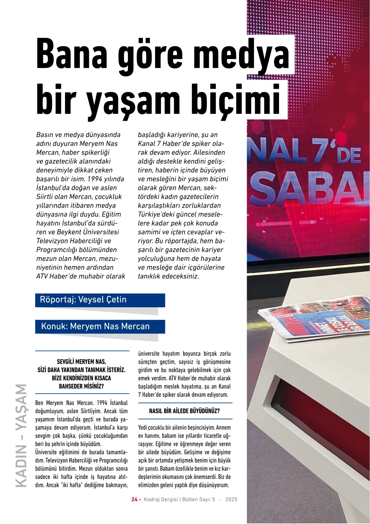 Kadraj Dergisi 5. sayı - 2025