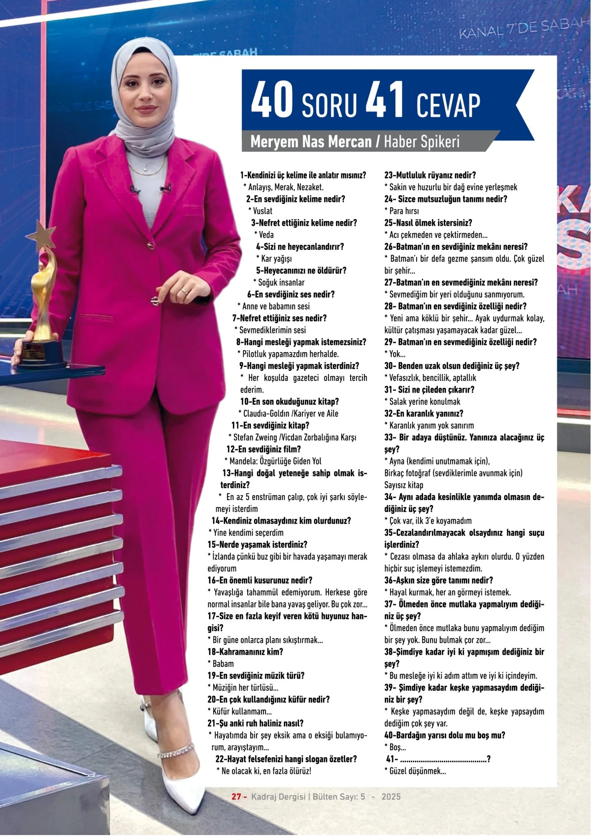 Kadraj Dergisi 5. sayı - 2025