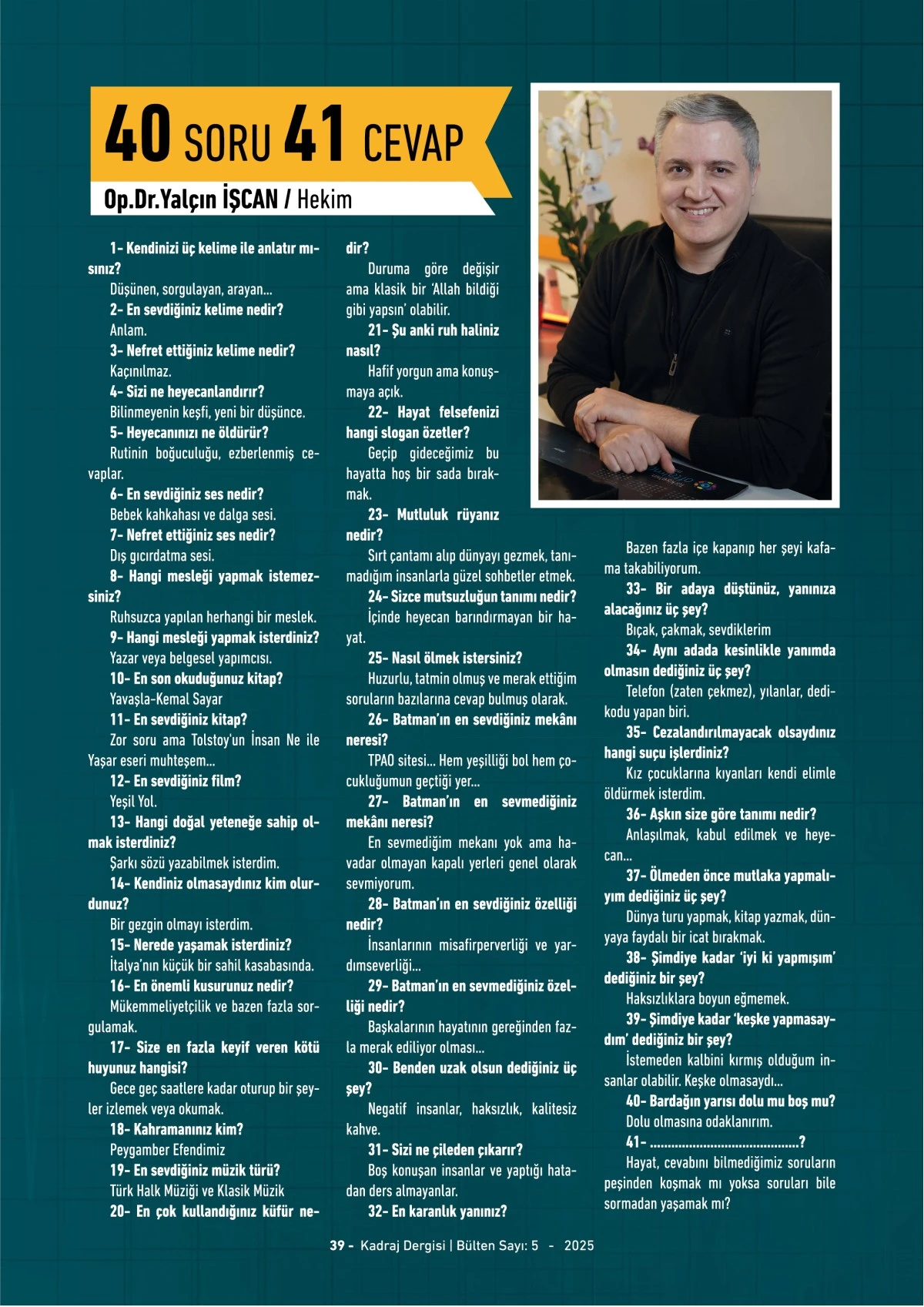 Kadraj Dergisi 5. sayı - 2025