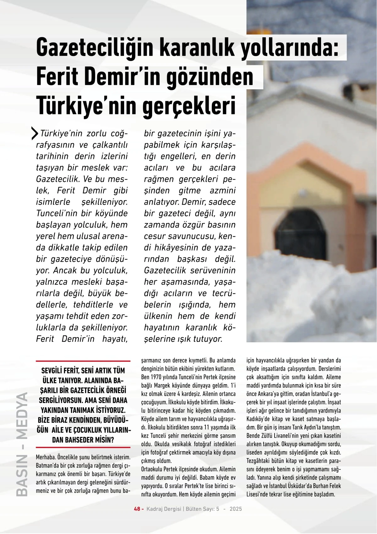 Kadraj Dergisi 5. sayı - 2025