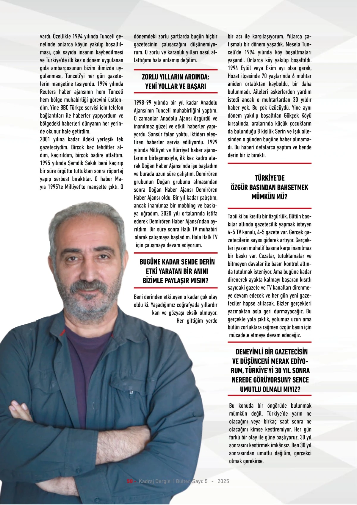 Kadraj Dergisi 5. sayı - 2025