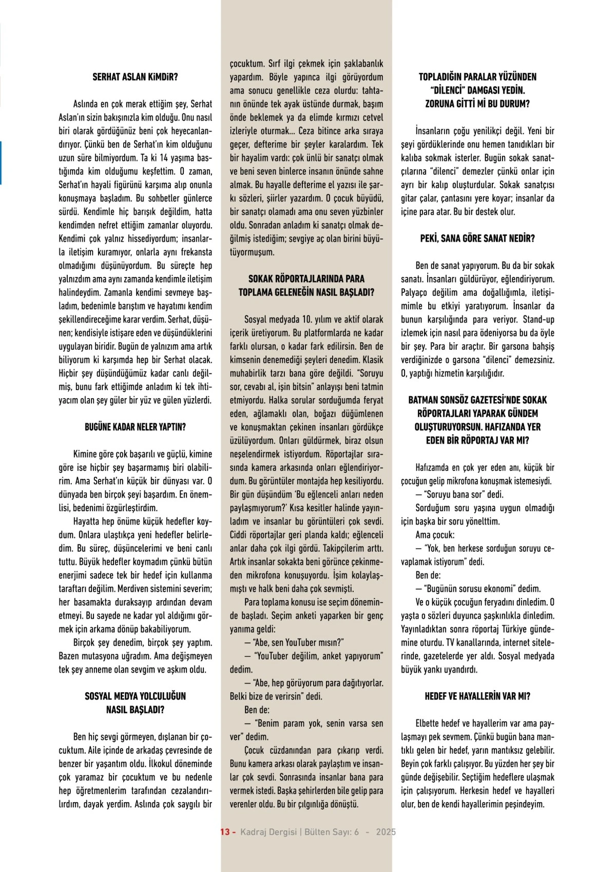 Kadraj Dergisi 6. sayısı