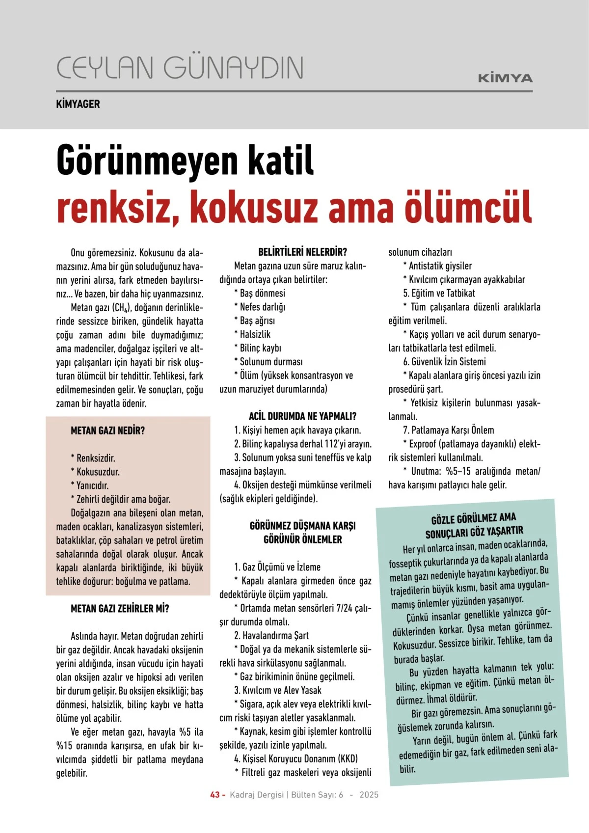 Kadraj Dergisi 6. sayısı