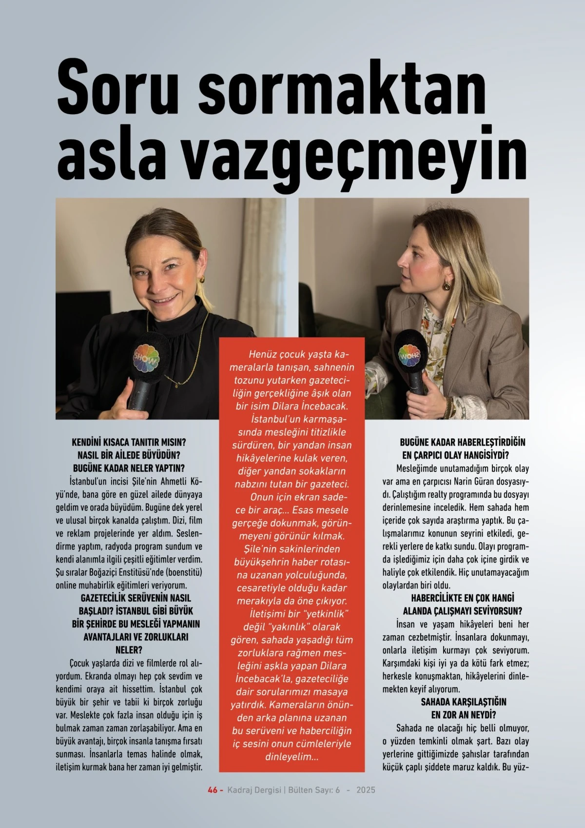 Kadraj Dergisi 6. sayısı