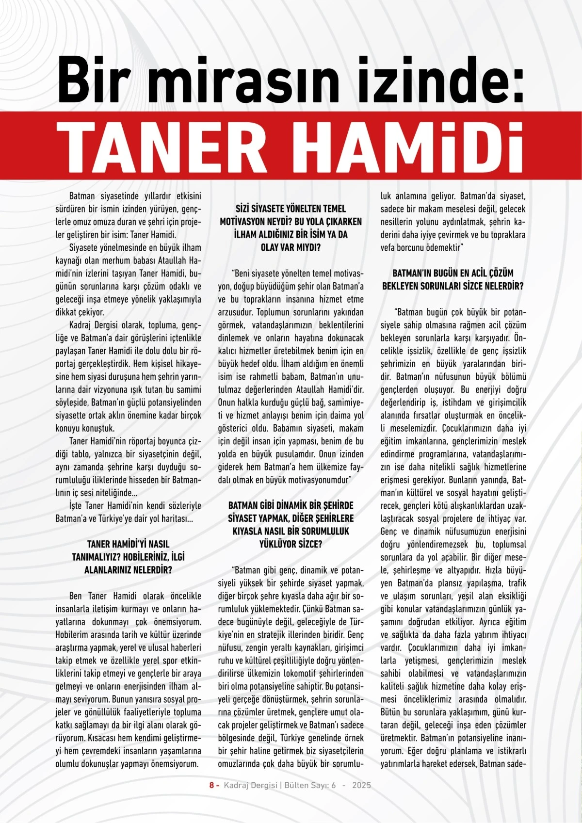 Kadraj Dergisi 6. sayısı
