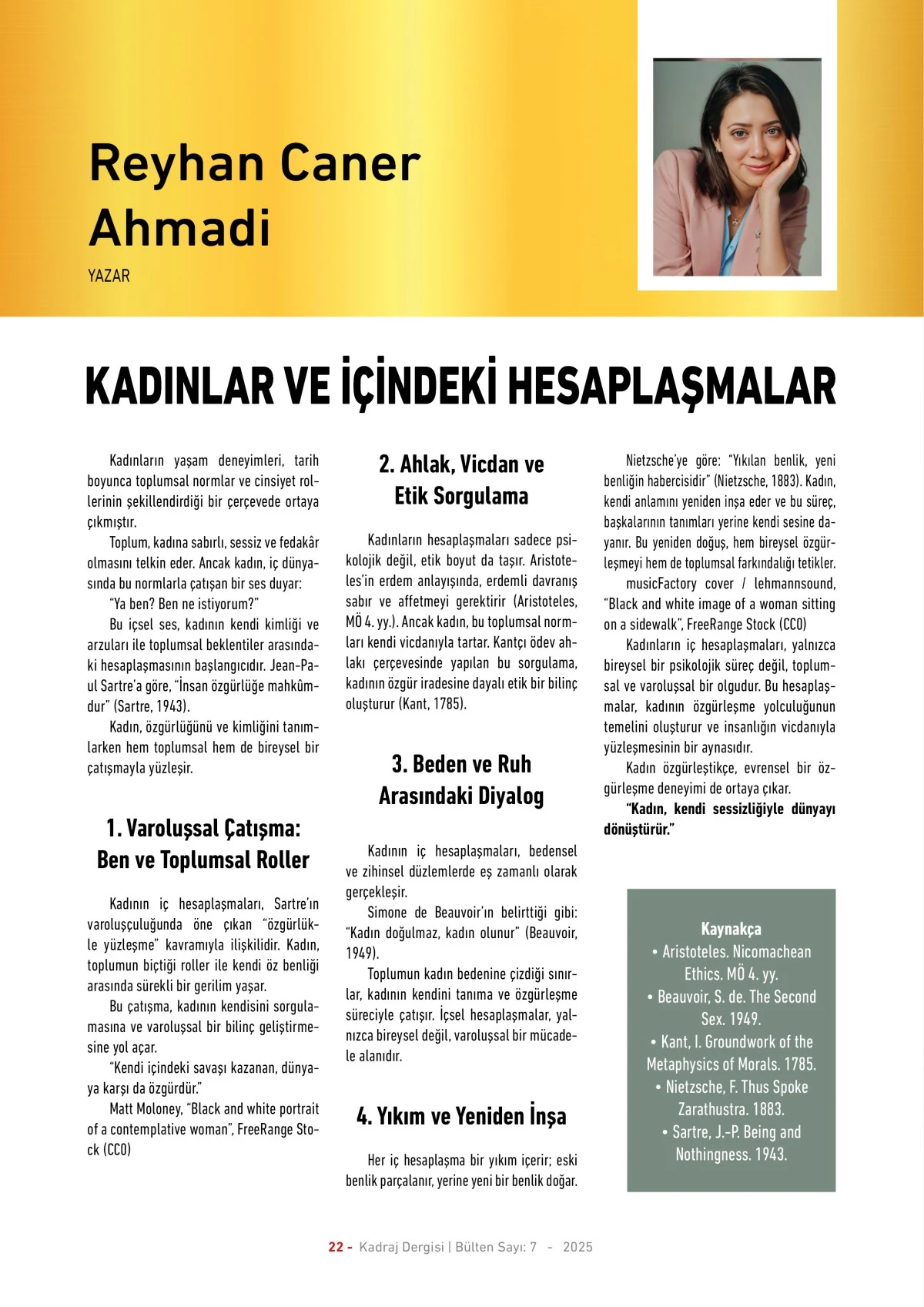 Kadraj Dergisi 7. sayı sayfalar
