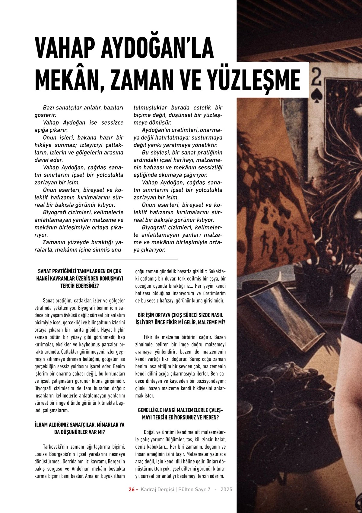 Kadraj Dergisi 7. sayı sayfalar