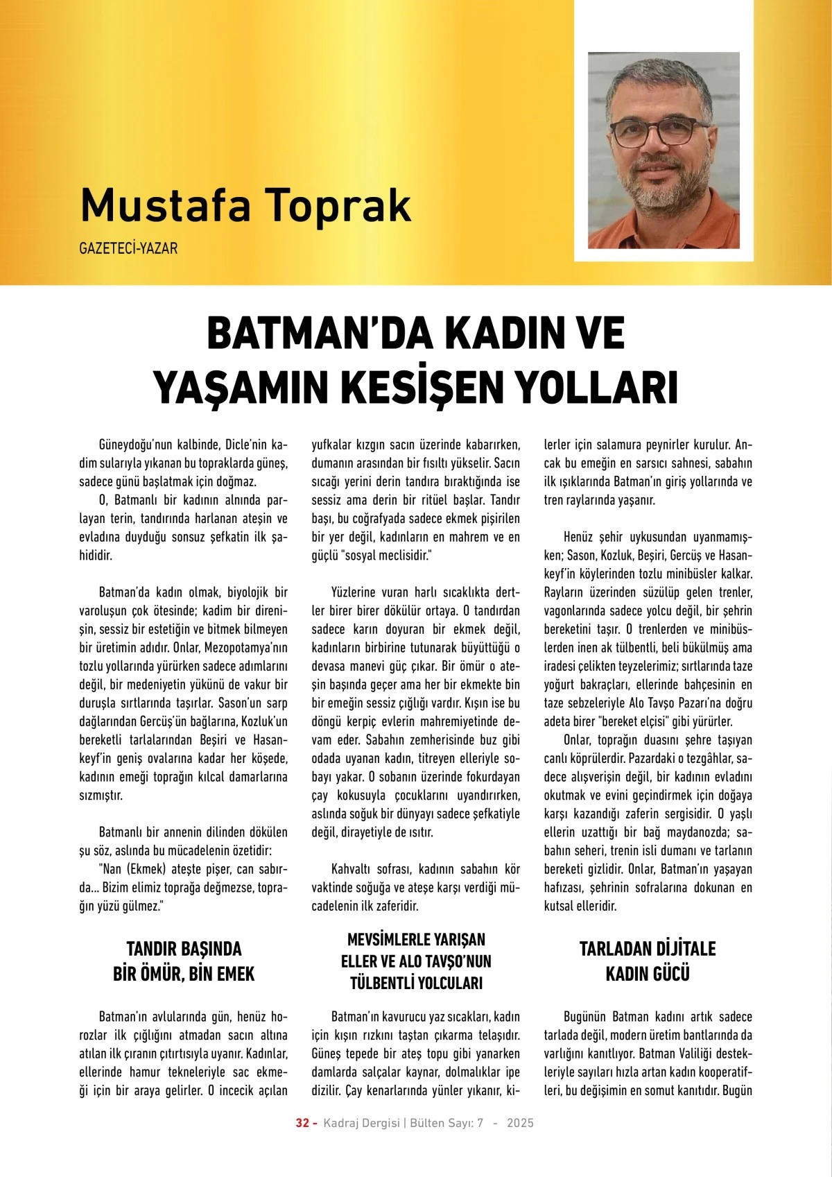 Kadraj Dergisi 7. sayı sayfalar
