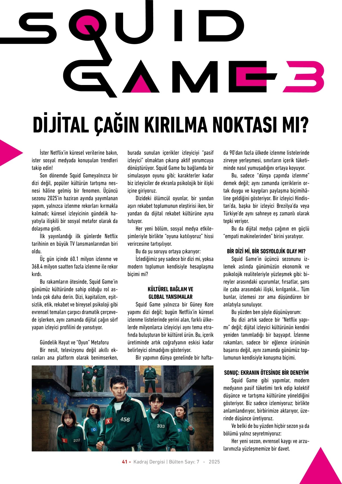 Kadraj Dergisi 7. sayı sayfalar