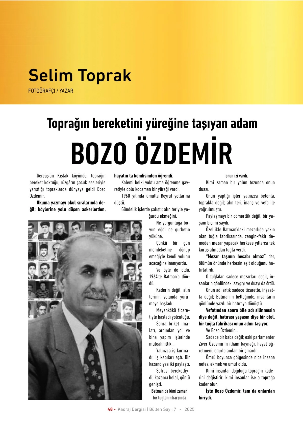 Kadraj Dergisi 7. sayı sayfalar