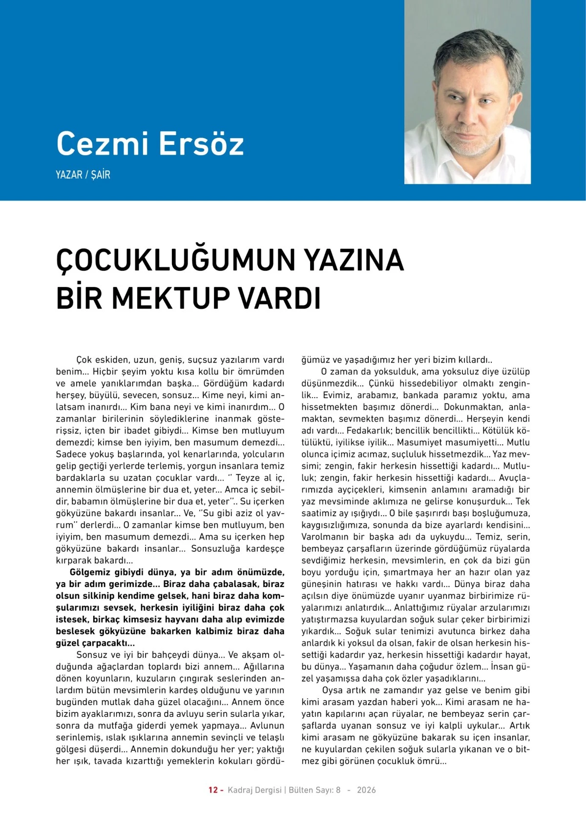 KADRAJ DERGİSİ 8. SAYI