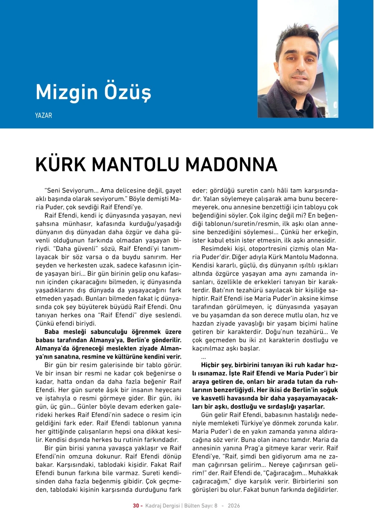 KADRAJ DERGİSİ 8. SAYI