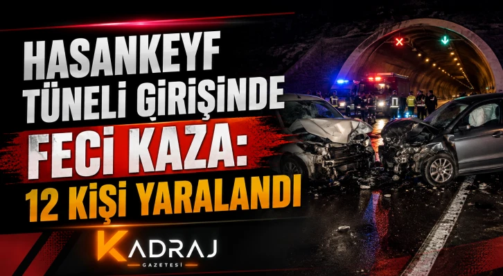 Hasankeyf T&uuml;neli Girişinde Feci Kaza: 12 Kişi Yaralandı