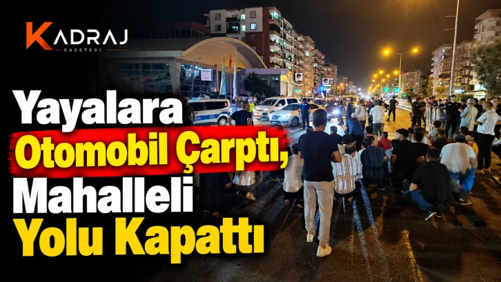 Yayalara Otomobil &Ccedil;arptı, Mahalleli Yolu Kapattı