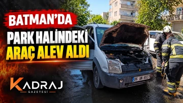 Batman&rsquo;da Park Halindeki Ara&ccedil; Alev Aldı