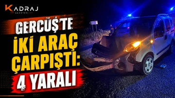 Gerc&uuml;ş&rsquo;te İki Ara&ccedil; &Ccedil;arpıştı: 4 Yaralı