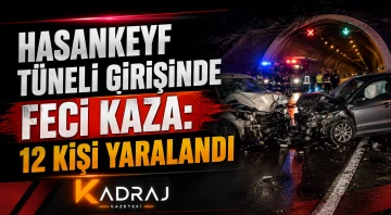 Hasankeyf T&uuml;neli Girişinde Feci Kaza: 12 Kişi Yaralandı