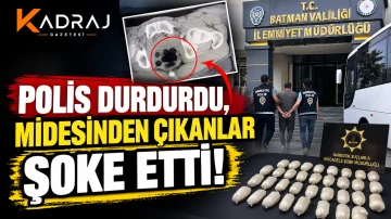 Polis Durdurdu, Midesinden &Ccedil;ıkanlar Şoke Etti!